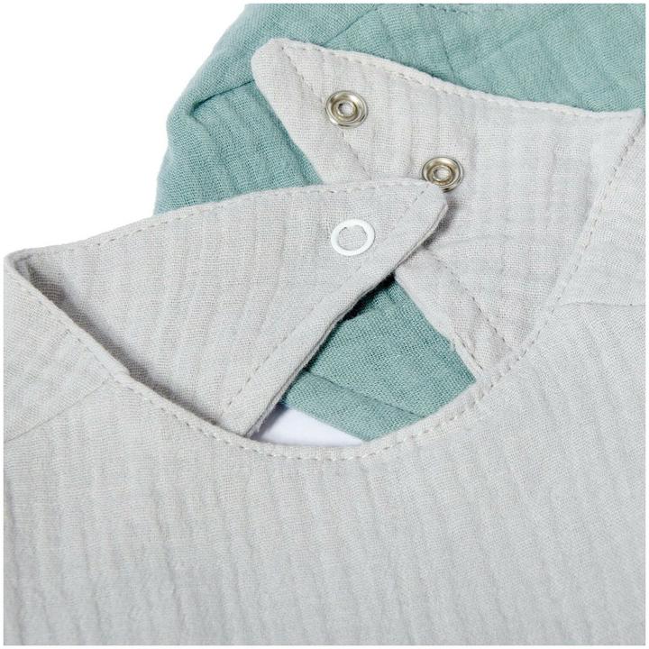 Produktbild nordic coast company Musselin Lätzchen-Set Grau & Mint