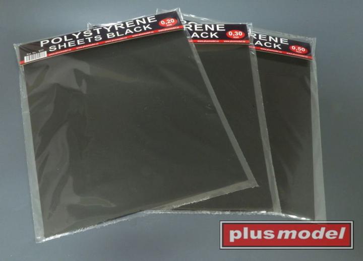 Immagine prodotto Plus Model Fogli di polistirolo nero 0,3 grande