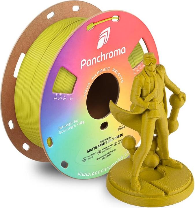 Produktbild Polymaker Panchroma™ PLA Matte Army (PLA, 1.75 mm, 1000 g, Grün)