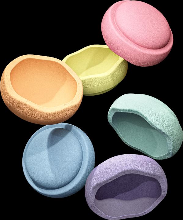 Actual product image Stapelstein ® MINI Rainbow Pastel 6 (6 Stk.)
