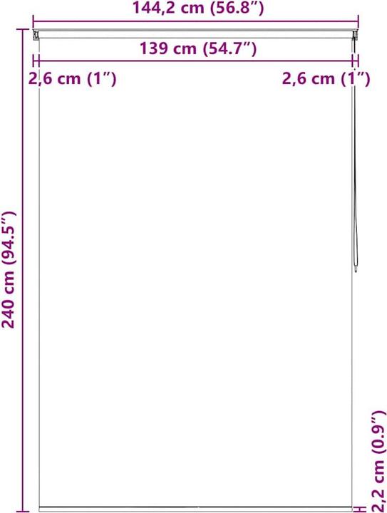 Actual product image VidaXL Nemanja (140 x 240 cm)