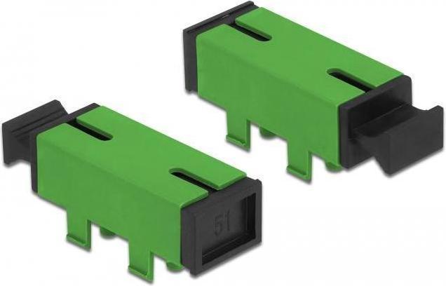 Image du produit Delock Coupleur fibre optique pour PCB SC Simplex femelle vers SC Simplex femelle monomode vert (Raccord réseau)