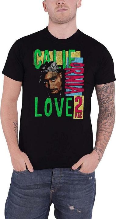 Actual product image Tupac Shakur Unisex Adult California Love T-Shirt (M)