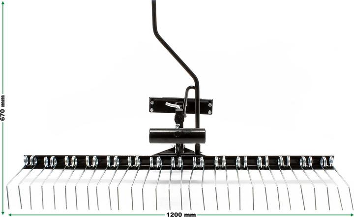 Immagine prodotto Wiltec Arieggiatore 120 cm per tosaerba a scoppio Arieggiatore per prato Cura del prato Trattore per prato