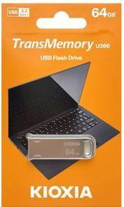 Actual product image Kioxia TransMemory U366 64GB Metal (64 GB, USB-A, USB 3.2)