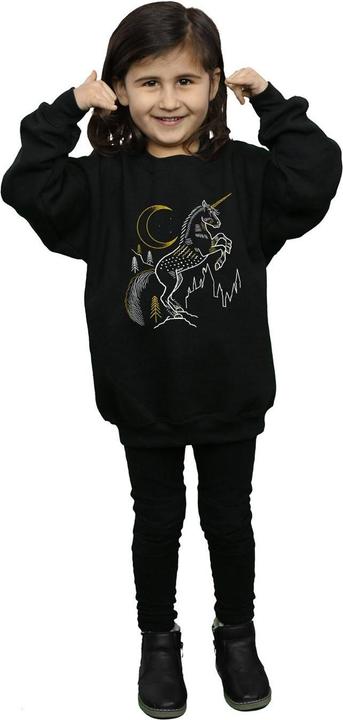 Actual product image Girls Unicorn Line Art Sweatshirt (128)
