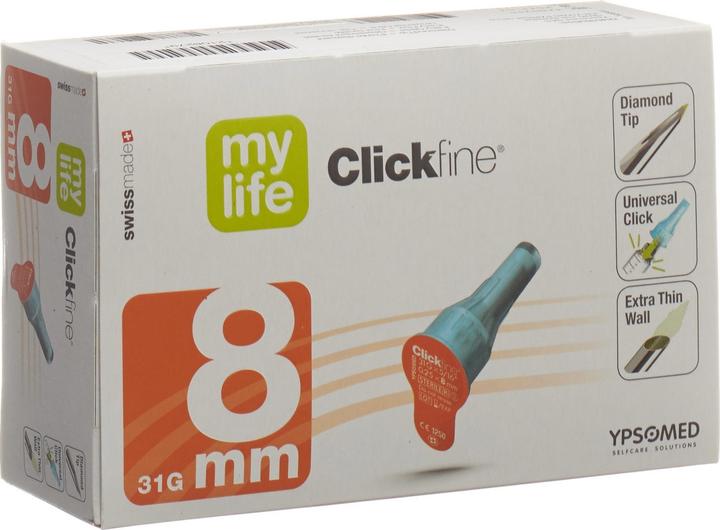 Immagine prodotto Mylife Aghi da penna Clickfine 8mm 31G (Aghi a penna + aghi monouso)