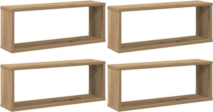 Immagine prodotto VidaXL Wandregal Hängeregal Regalwürfel Cube Lounge CD Regal 4Stk. Artisan-Eiche (60 x 15 x 23 cm)