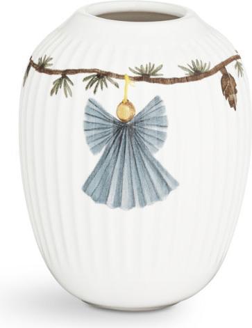 Produktbild Kähler Hammershøi Christmas Vase 10,5 cm - White With Deko (693208) (1 x, 10.5 x 8.5 cm)