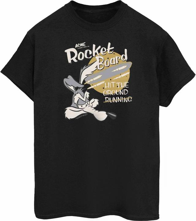 Image du produit Looney Tunes Mens Rocket Board Wile E Coyote Cotton T-Shirt (XXL)