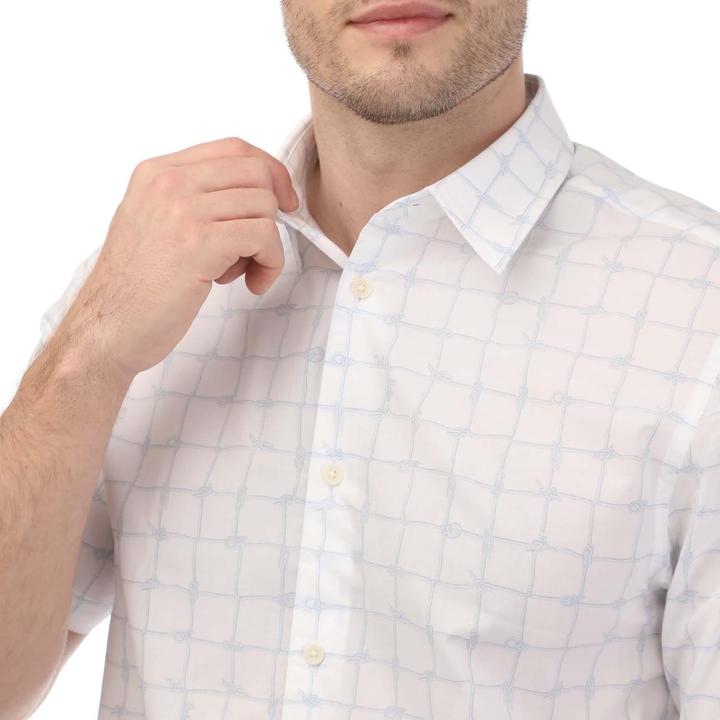 Actual product image Ted Baker Mens Checked Short-Sleeved Shirt (S)