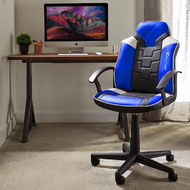 Produktbild X Rocker Gaming Stuhl Saturn Kinder /grau/blau