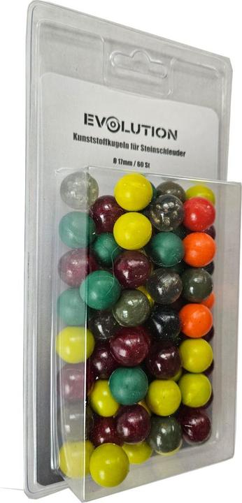 Actual product image Evolution Steinschleuder (17 mm) - 60 Kunststoffkugeln