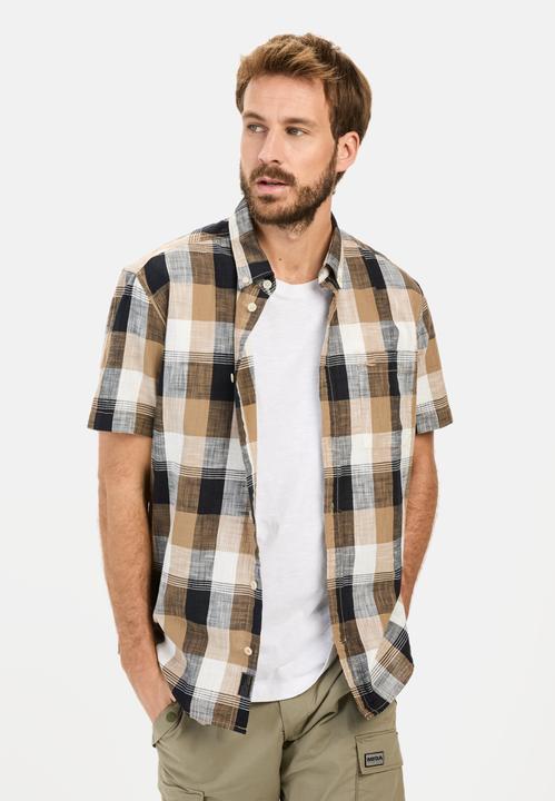 Image du produit Camel Active Kariertes Kurzarmhemd aus reiner Baumwolle (XXL)