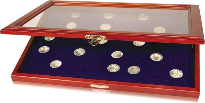 Image du produit Safe MonnaieVitrine pour 20 pièces de 2 euros 10 ans d'UEM, avec des cavités rondes