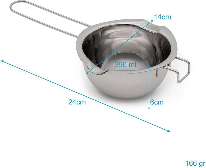 Produktbild Intirilife Schmelztopf mit Ausguss und Griff (6 cm, Metall)