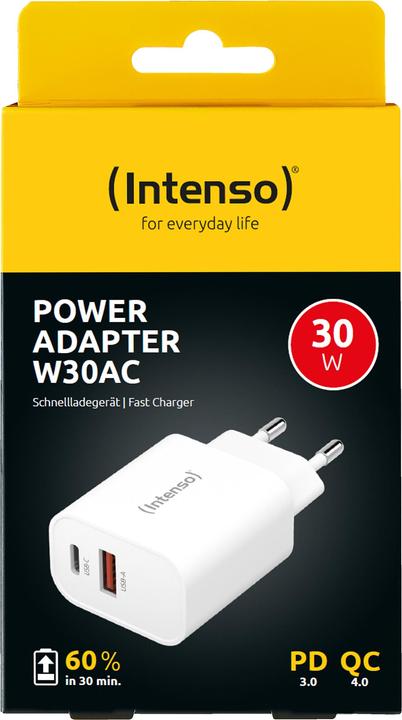 Actual product image Intenso 1x USB-A to 1x USB-C adapter white (30 W)