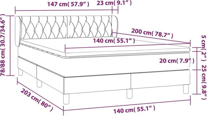 Produktbild VidaXL Stoddard (140 x 200 cm)