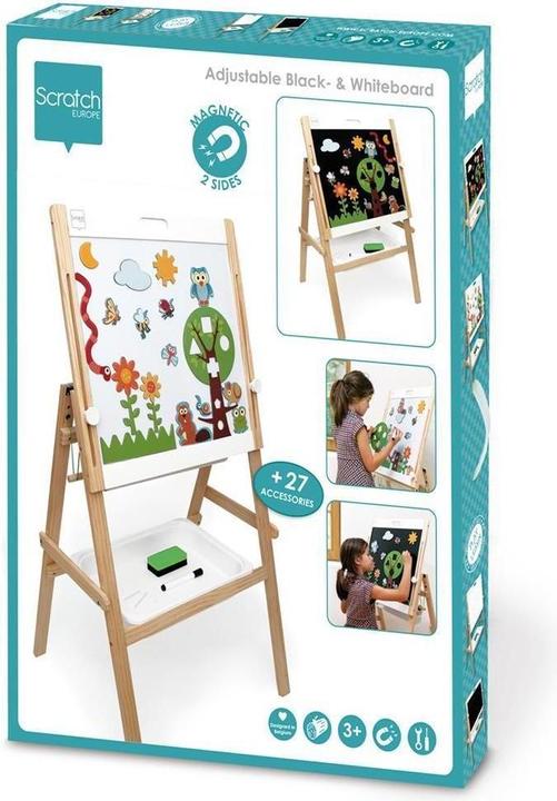 Produktbild Scratch Standtafel & Whiteboard mit Papierrolle