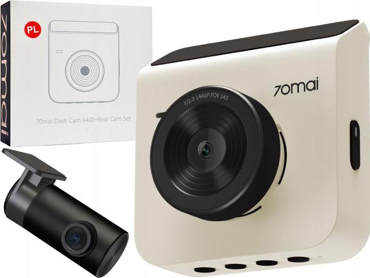Actual product image Xiaomi car DVR 70MAI DASH CAM A400 QHD MIDRIVE A400 + RC09 white (Built-in display, Wi-Fi, Accelerometer, Night vision)