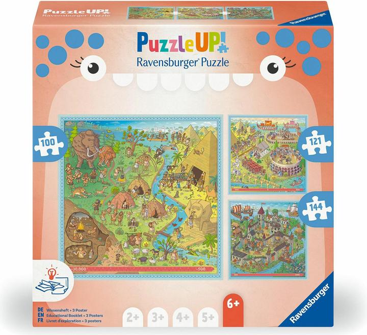 Ravensburger Puzzle UP! story by, 12004005 - 3 jigsaw puzzles with 100, 121, 144 pieces to (365 pieces)