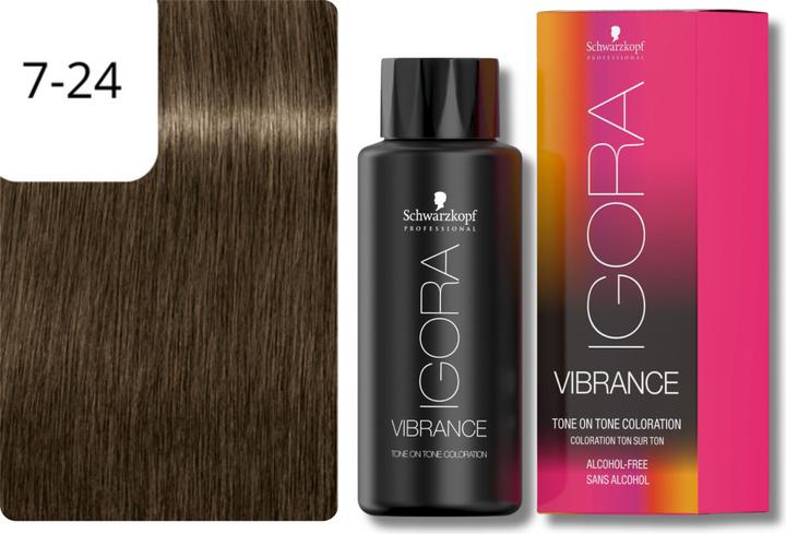 Immagine prodotto Schwarzkopf Professional Igora Vibrance Muted Desert 7-24 biondo medio Ash Beige 60 (7-24 Biondo Medio Cenere Beige)