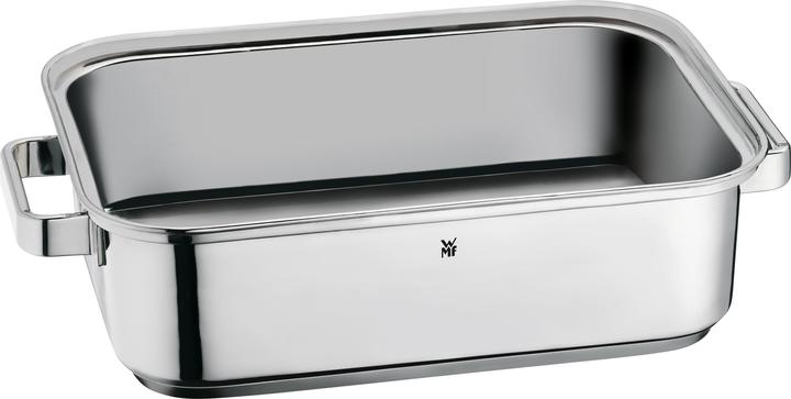 Produktbild WMF Dampfgarer Bräter 3,5l Glasdeckel Garblech Vitalis Compact Edelstahl (Bräter + Schmortopf, Edelstahl)