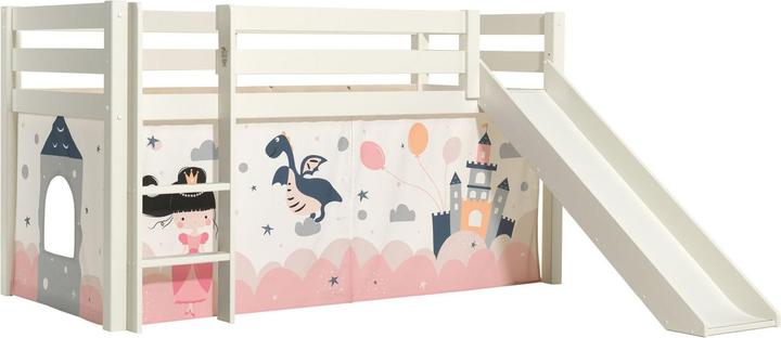 Actual product image Vipack Princess Sophie half-high bed with slide (90 x 200 cm)