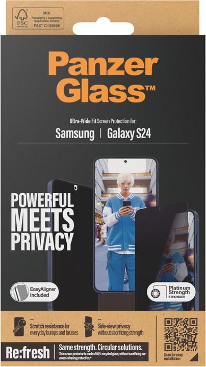 Produktbild PanzerGlass Privacy (1 Stück, Samsung Galaxy S24)