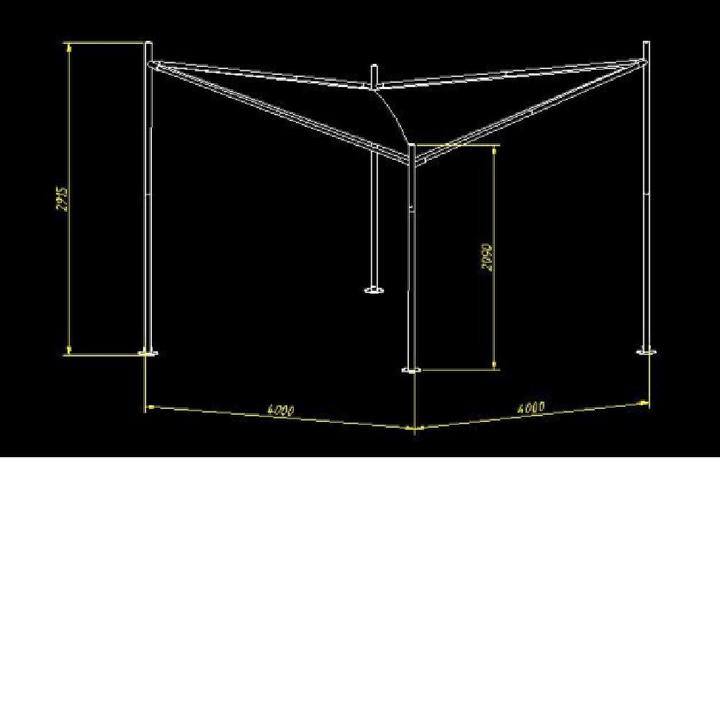Produktbild Sorara Butterfly Gazebo,with metal connector (400 x 400 cm)