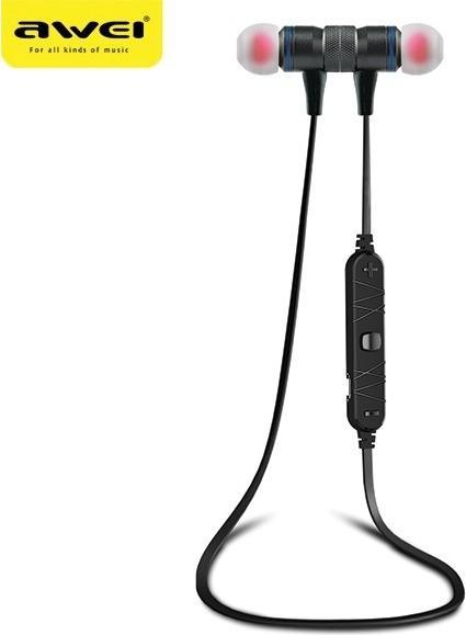 Awei słuchawki sportowe Bluetooth A920BL czarny/black magnetyczne (ANC, 6 h, Cable)