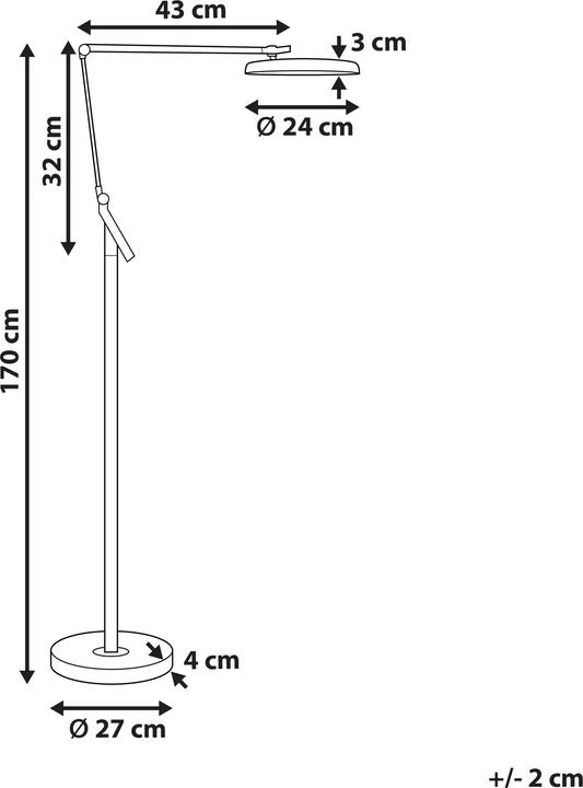 Image du produit Beliani Lampadaire Argent LED CARINA (660 lm)