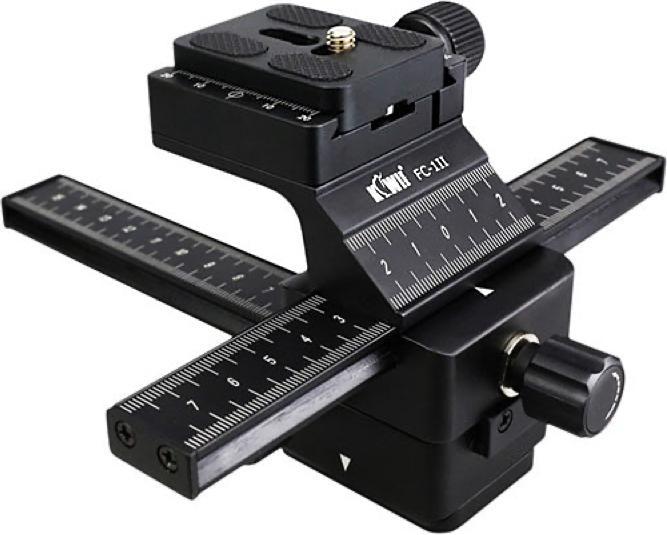 Produktbild JJC Kiwi FC-1II Makroschlitten Einstellschlitten 2 Achsen (Stativ Schwenkgriff)