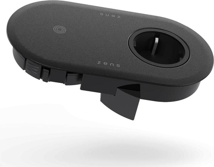 Actual product image Zens PuK Combi ZEPC01B with Qi charging function and socket, black (5 W)