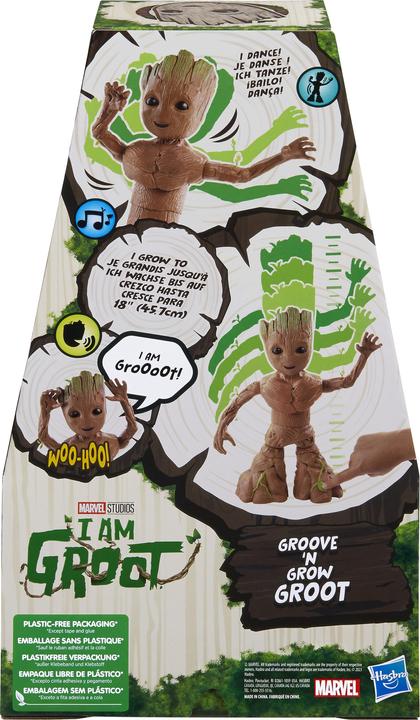 Productafbeelding Hasbro Marvel Studios Ik Ben Groot Groove 'N Grow Groot, 34cm Grote Interactieve Actiefiguur, Superhelden