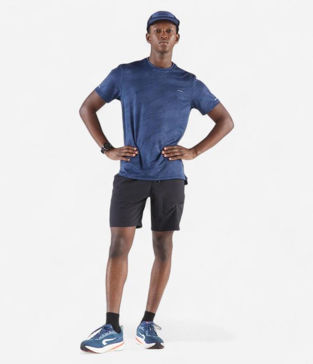 Actual product image Kiprun Men's Breathable Running T-shirt Run 500 Dry - Midnight blue (S)