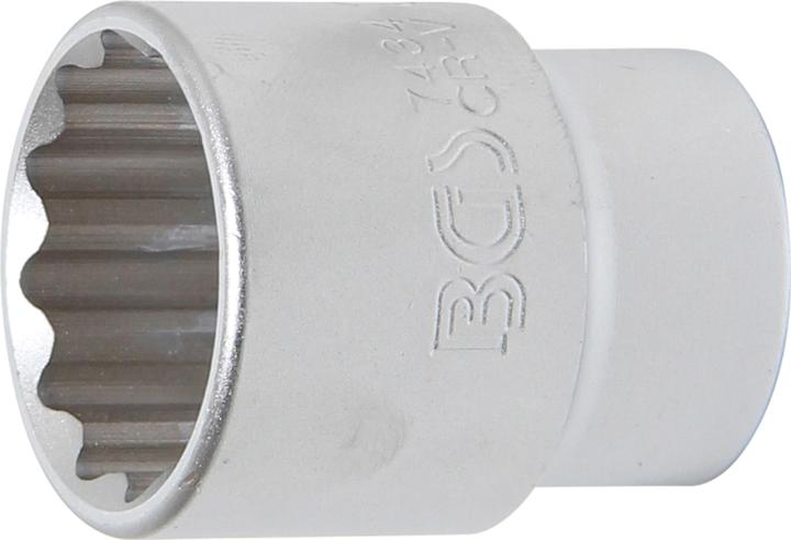 BGS Steckschlüssel-Einsatz Zwölfkant Antrieb Innenvierkant 20 mm (3/4") SW 34 mm (34 mm)