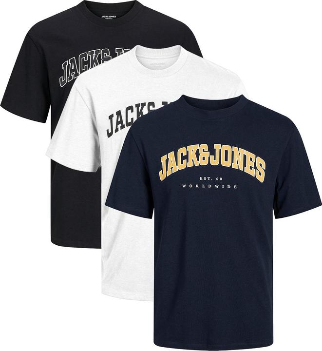 White, Dark Blue, Black