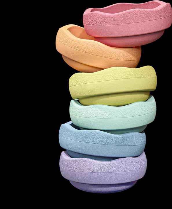 Actual product image Stapelstein ® MINI Rainbow Pastel 6 (6 Stk.)