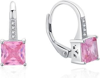 Moiss Original silver earrings with zircons E0000667
