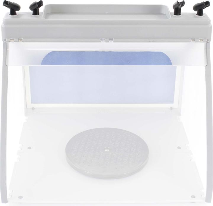 Actual product image Wiltec Paint Station for Airbrush Suction Unit, Rack for Paints, 4 Holders for Airbrush Guns, Attachment fo