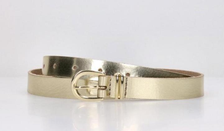 DSTRCT Ladies belt - Leather - 2 cm wide - 85 cm long - Gold