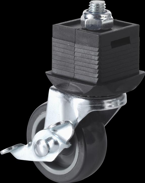 Image du produit wolfcraft Pied à roulette et frein, pivotant (7.50 cm, 12 cm)