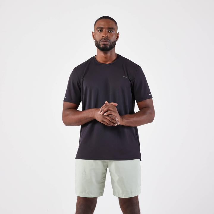 Image du produit Kiprun Maillot de course à manches courtes homme respirant - Run 500 Dry noir (L)