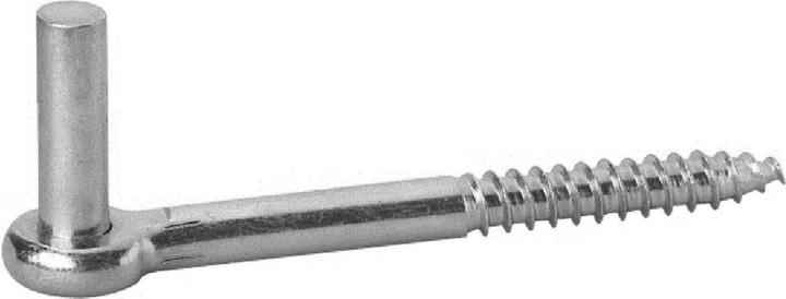 Produktbild Magni Pollmann Baubeschläge 1110160 Haken J zum Einschrauben, Dorn Ø 16 mm, 160 mm, hell verzinkt, 2 Stück (Fensterhaken, 2 Stk.)