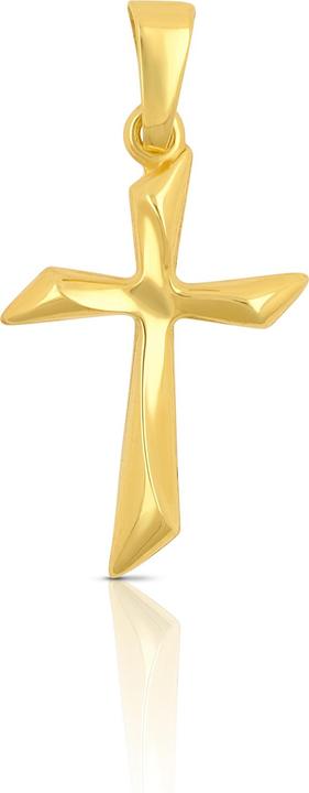 Muau Pendant cross yellow gold 750, 25x13mm (750/18K Gelbgold)