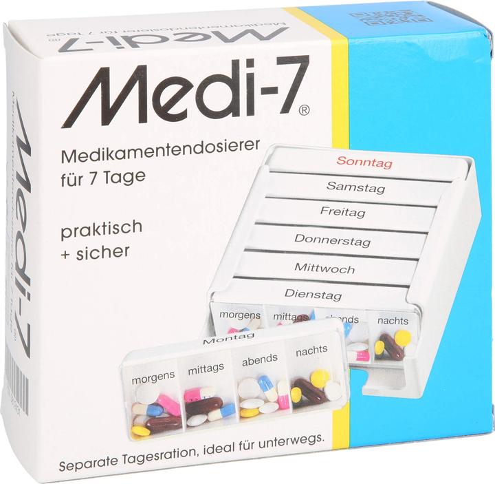 Image du produit Medi-7 Doseur de médicaments pour 7 jours Boîte à comprimés, 1 pc. Récipient