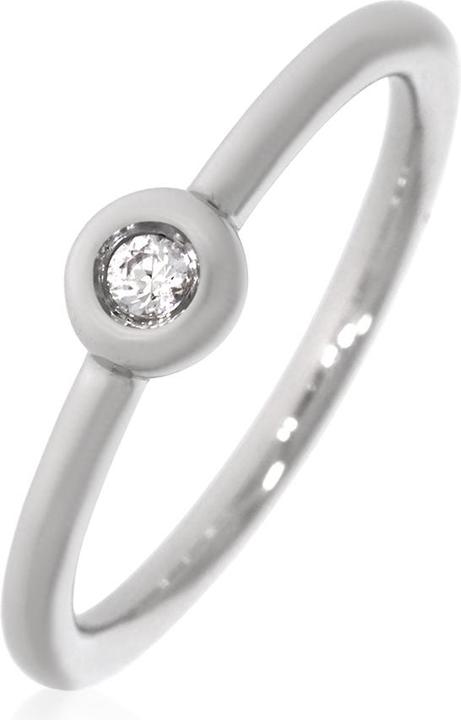 Produktbild Xen Ring mit 2 mm Weisstopas ca. 0,04 ct. rhodiniert (54, 925 Silber)