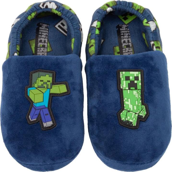 Minecraft Childrens/Kids Zombie Vs Creeper Slippers