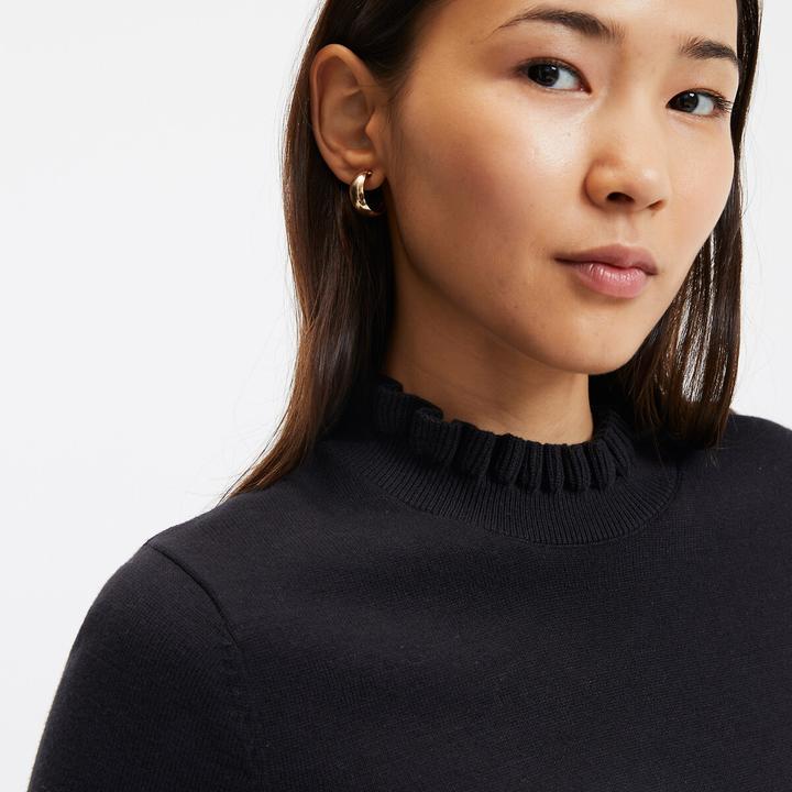 Produktbild La Redoute Collections Pullover mit gerüschtem Stehkragen und langen Ärmeln (38)